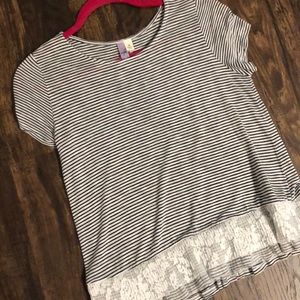 Black and White Striped T-shirt